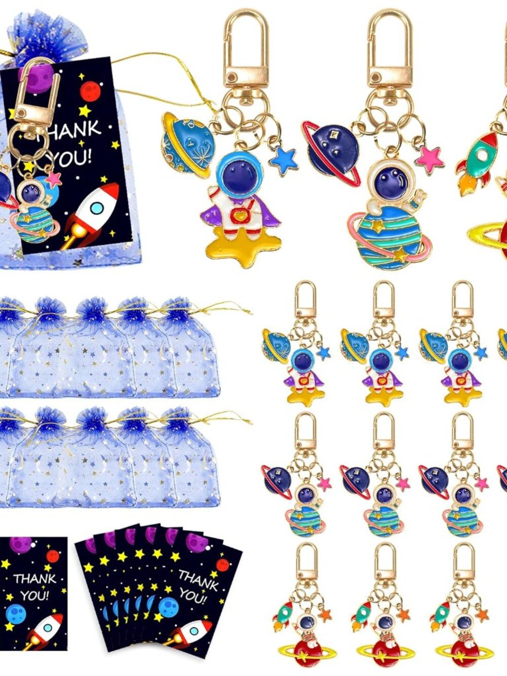 Astronaut Space Party Favors, Astronaut Space Keychain Party Favors 12 Sets with